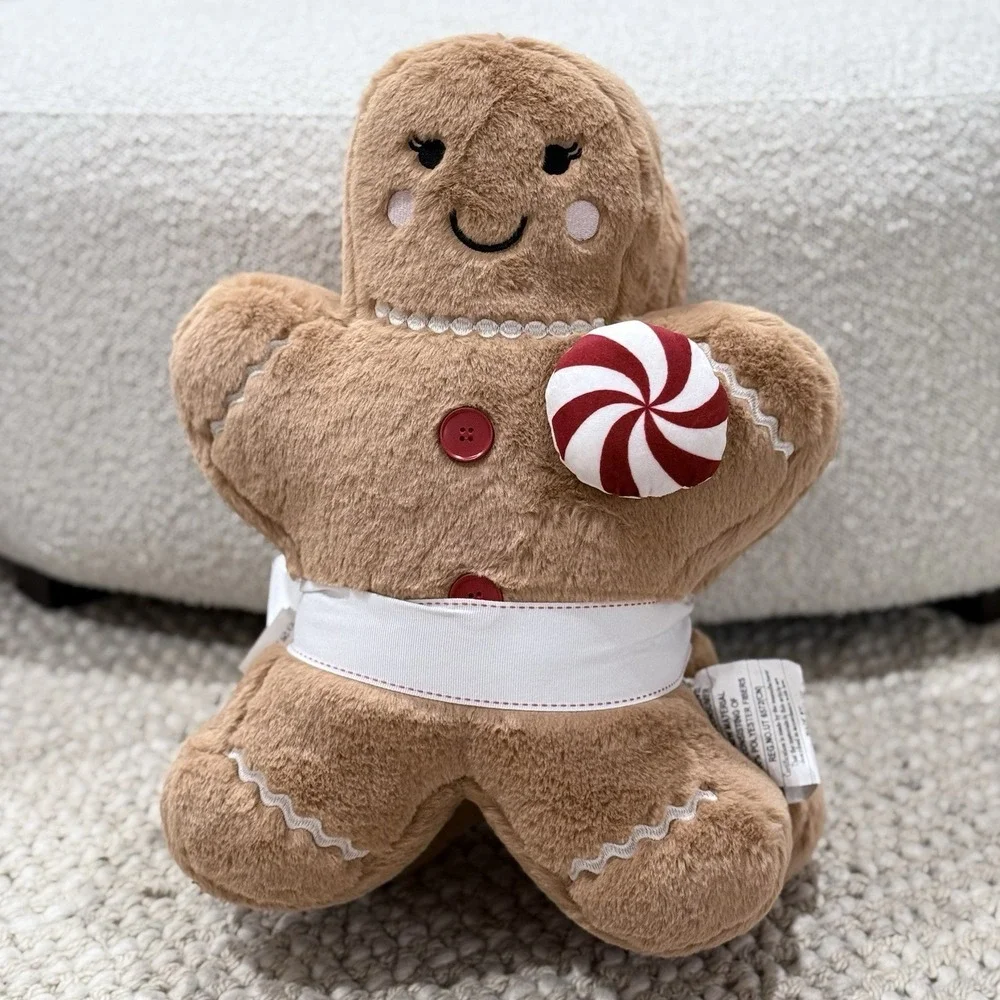 Martha Stewart Faux Fur Gingerbread Pillows 18